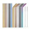 Colorful Stainless Steel Straw Eco-friendly Reusable Bent Straws Set