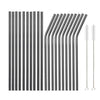 Colorful Stainless Steel Straw Eco-friendly Reusable Bent Straws Set