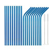 Colorful Stainless Steel Straw Eco-friendly Reusable Bent Straws Set