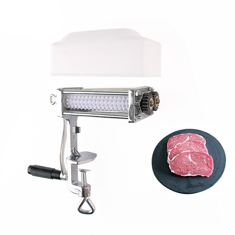 Commercial Manual Meat Tenderizer Clamp Roller Machine Slicing
