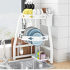 Corner Dish Drying Rack Above the Sink Multi Purpose Dish Drainer