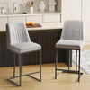 Counter Height Bar Stools Set Upholstered Padded Barstools with Back
