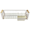 Detachable Kitchen Dish Drying Rack Dish Drainer with Wooden Handle