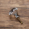 Diamond Crystal Glass Cabinet Knobs Drawer Wardrobe Pull Handle-Handles-Kitchen Groups-20mm Silver-Kitchen Groups