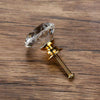 Diamond Crystal Glass Cabinet Knobs Drawer Wardrobe Pull Handle-Handles-Kitchen Groups-30mm Gold Base-Kitchen Groups