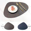 Double-Sided Anti-Slip Cowhide Leather Water-Drop Placemat Table Mat