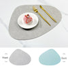 Double-Sided Anti-Slip Cowhide Leather Water-Drop Placemat Table Mat
