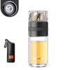 Double Wall Tea Glass Bottle Water Bottles With Tea Infuser Tumbler