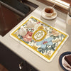 Drying Mat Kitchen Counter Rubber Coffee Bar Accessories Coffee Mats Pads