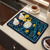 Drying Mat Kitchen Counter Rubber Coffee Bar Accessories Coffee Mats Pads