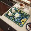 Drying Mat Kitchen Counter Rubber Coffee Bar Accessories Coffee Mats Pads