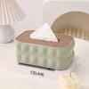 Elegant Large Capacity Tissue Box Holder with Solid Wooden Lid