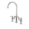Fashion Kitchen Faucet Antique Dual Handles Brass Water Mixer Faucet