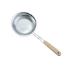 Fine Mesh Stainless Steel Strainer Wooden Handle Kitchen Filter Spoon