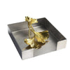 Ginkgo Leaf Stainless Steel Napkin Holder Decorative Desktop Tissue Box