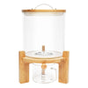 Glass Dispenser with Lid and Measuring Cup Storage Container Organizer