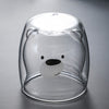 Glass Mugs Double Wall Glass Mug Bear Animal Double Layer Glass Mug