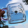 Glass Mugs Double Wall Glass Mug Bear Animal Double Layer Glass Mug