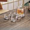 Glass Sake and Whisky Bar Set Decanter and Shot Glass Barware Set