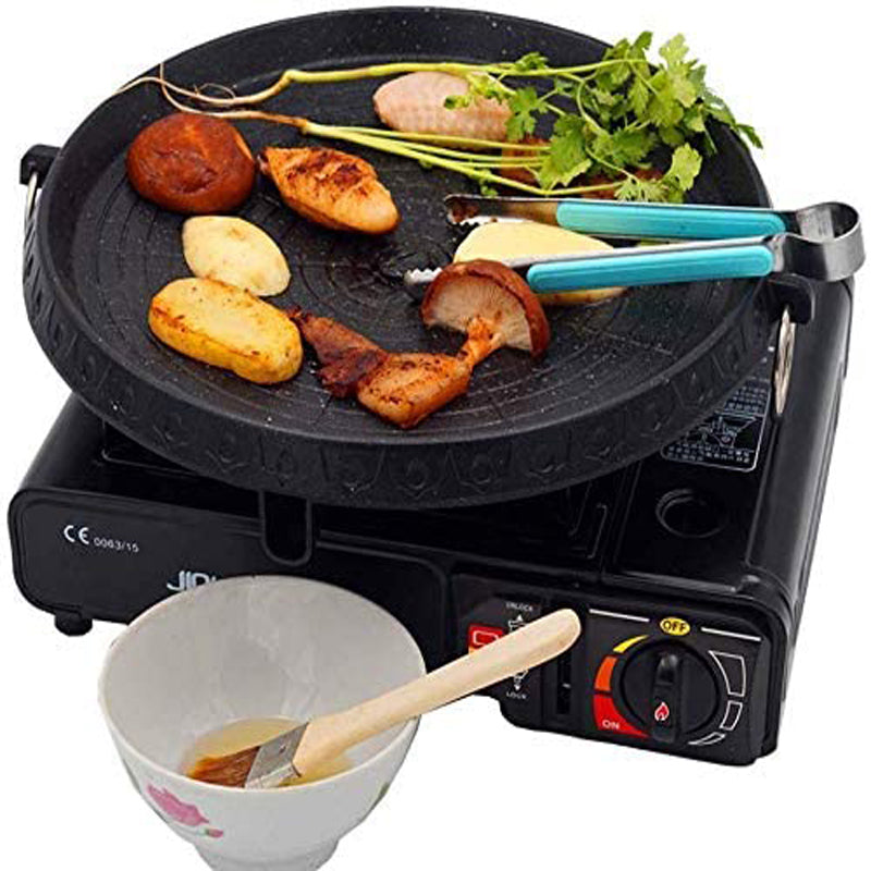 Grill Pan Non-stick Smokeless Barbecue Tray Stovetop Plate for Indoor