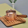 Handcrafted Teapot Hammered Water Kettle Coffee Pot with Wooden Handle