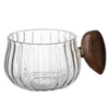 Heat-Resistant High Borosilicate Glass Coffee Mug with Wooden Handle
