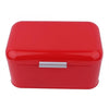 Iron Retro Solid Color Bread Box In Black And Red