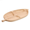 Irregular Oval Solid Wood Pan Plate Saucer Tableware Set