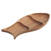 Irregular Oval Solid Wood Pan Plate Saucer Tableware Set