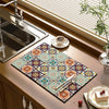 Kitchen Drain Pad Absorbent Drying Mat Countertop Protector Placemat