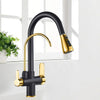 Kitchen Faucet 2 in 1 Antique Brass Pull Out Nozzle Kitchen Tap