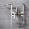 Kitchen Faucet Solid Brass Hot & Cold Sink Mixer Taps With Spray Gun