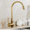 Kitchen Faucet Vessel Sink Mixer Tap 360 Degree Crane Antique Brass