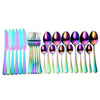 Kitchen Groups 24pcs Stainless Steel Cutlery Set In 8 Colors