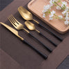 Kitchen Groups 4pcs Set Cutlery Set Stainless Steel Dinnerware Set Tableware