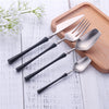 Kitchen Groups 4pcs Set Cutlery Set Stainless Steel Dinnerware Set Tableware