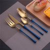 Kitchen Groups 4pcs Set Cutlery Set Stainless Steel Dinnerware Set Tableware