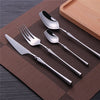 Kitchen Groups 4pcs Set Cutlery Set Stainless Steel Dinnerware Set Tableware