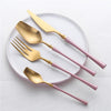 Kitchen Groups 4pcs Set Cutlery Set Stainless Steel Dinnerware Set Tableware