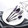 Kitchen Groups 4pcs Set Cutlery Set Stainless Steel Dinnerware Set Tableware