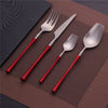 Kitchen Groups 4pcs Set Cutlery Set Stainless Steel Dinnerware Set Tableware