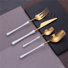 Kitchen Groups 4pcs Set Cutlery Set Stainless Steel Dinnerware Set Tableware