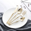 Kitchen Groups 4pcs Set Cutlery Set Stainless Steel Dinnerware Set Tableware