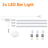 Kitchen LED Under Cabinet Light Penetrable Touch Switch Wood Hand