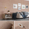 Linen 3D Foam Self-Adhesive Wallpaper Thick Waterproof Wall Sticker