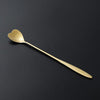 Long Handle Dessert Vintage Teaspoons Drink Tableware Flowers Design