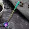 Long Handle Flowers Heart Shape Coffee Spoon Kitchen Drink Tableware