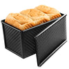 Long Pullman Loaf Pan with Lid Non-Stick Stainless Steel Bread Mold