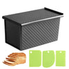 Long Pullman Loaf Pan with Lid Non-Stick Stainless Steel Bread Mold