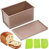 Long Pullman Loaf Pan with Lid Non-Stick Stainless Steel Bread Mold